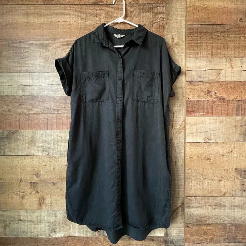 Classic Orvis Black T-Shirt Dress – Size Large | Comfy and Coastal